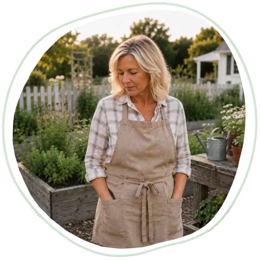 Mrs. Kim Tucker, one of our farm hands at Blossom & Brine.
