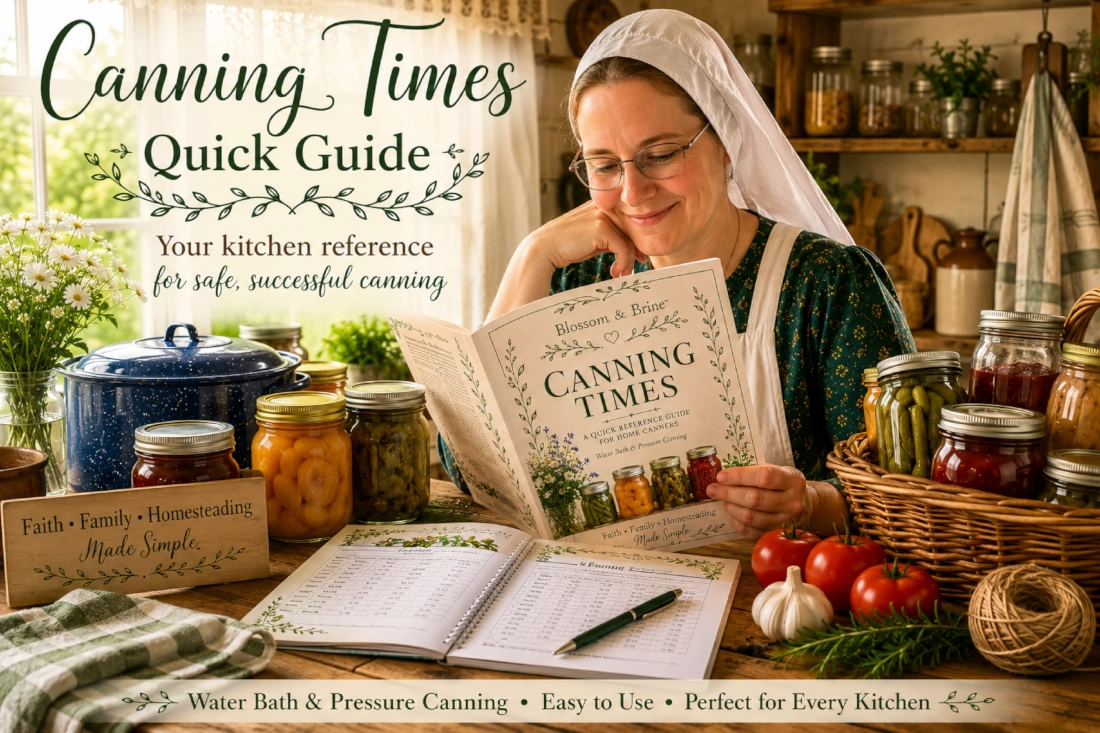 Home Canning Processing Times Reference Guide | Blossom & Brine